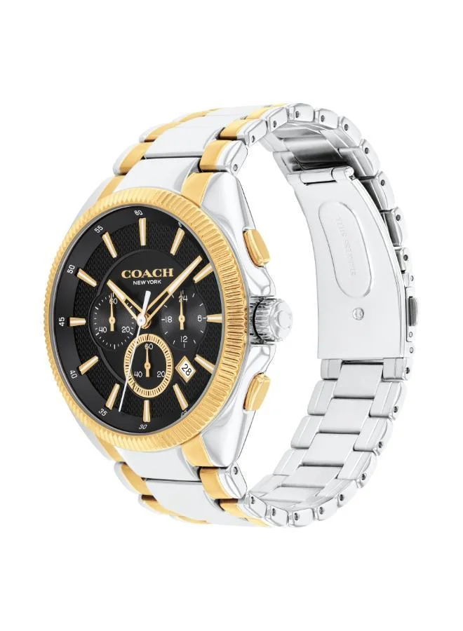 Coach  Jackson Collection Chronograph Watch For Men With Two-Tone Stainless Steel Bracelet - 14602682 for Men | Best Price UAE